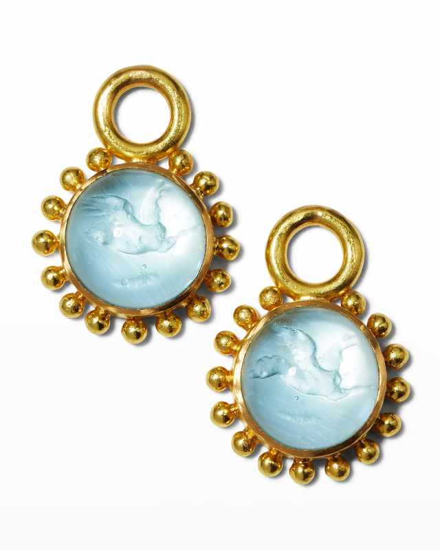 Tiny Griffin Venetian Glass Earring Pendants